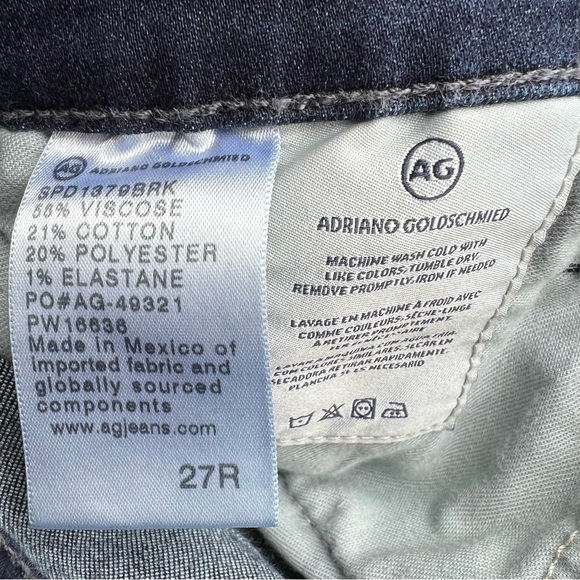 AG Adriano Goldschmied Dark Wash The Farrah High-Rise Skinny Size 27 - Picture 9 of 9